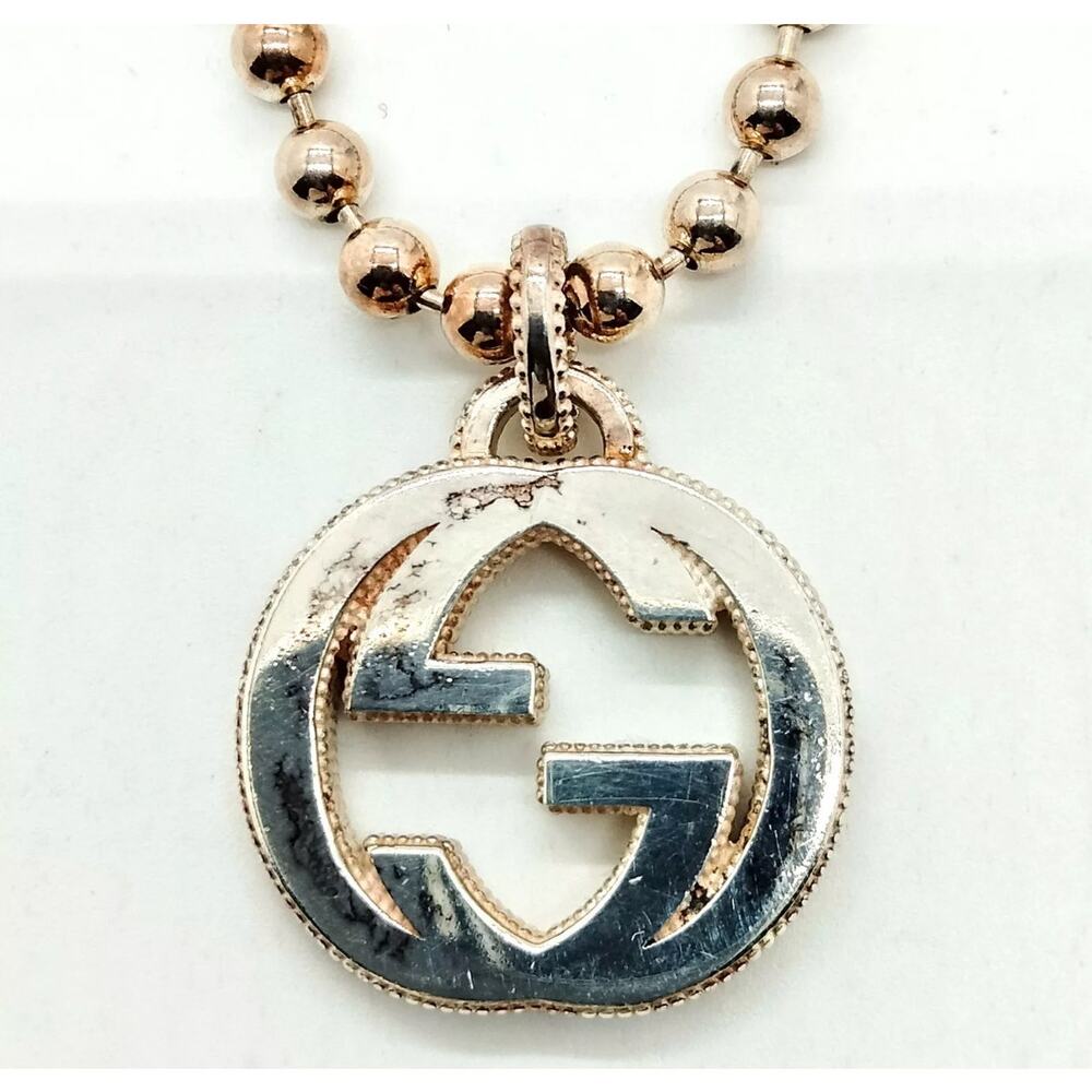 COPY - Gucci Double GG Sterling Silver925 Necklace 21” Full Inclusion